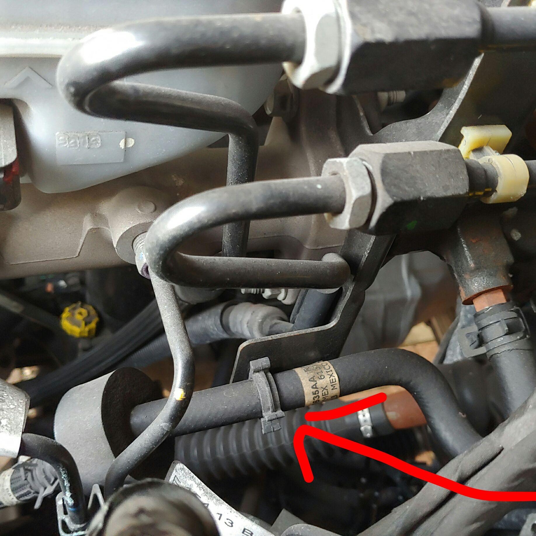 You might want to check this line power steering line for rubbing ...